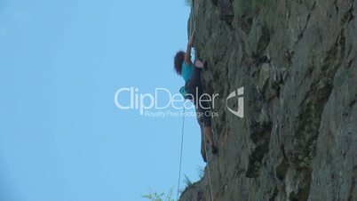 The girl on a cliff