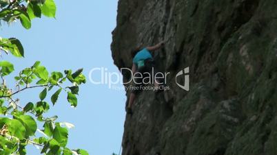 Female Climber in the mountains