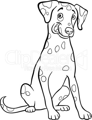 dalmatian dog cartoon for coloring book