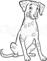 dalmatian dog cartoon for coloring book