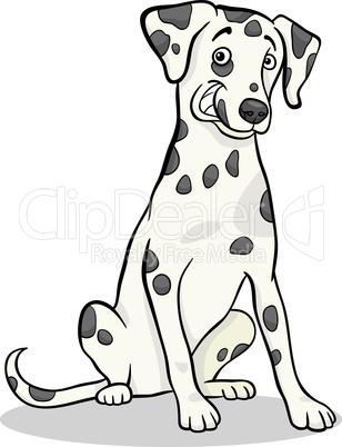 dalmatian purebred dog cartoon illustration