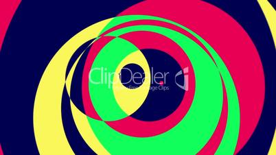 Psychedelic Circles 1 - Colorful Graphical Seamless Video Loop