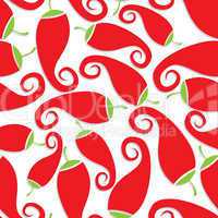 Seamless Chili Pepper wallpaper. Vector Illustration