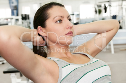 girl in fitness club