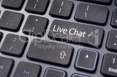 a message for keyboard, for live chat support concepts