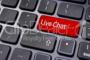 a message for keyboard, for live chat support concepts