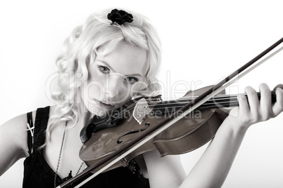 Woman playing violin