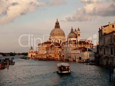 Grand Canal, Basilica Santa Maria della Salute, Venice, Italy