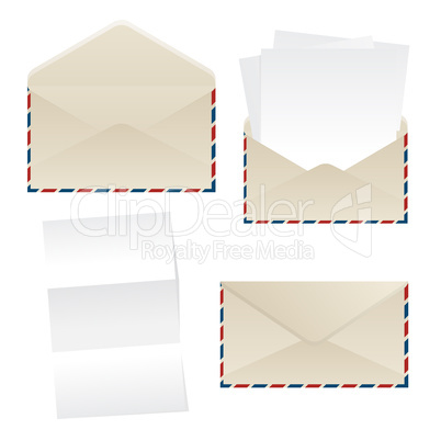 envelope and paper sheets