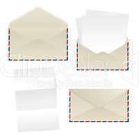 envelope and paper sheets