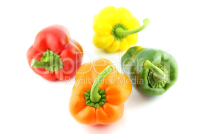 Group of colorful sweet bell pepper
