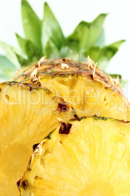 ripe pineapple with slices