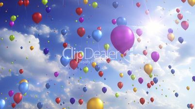 Colorful Balloons - Festive / Party Seamless Video Loop