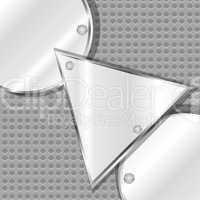 iron plate with arrow triangle pattern