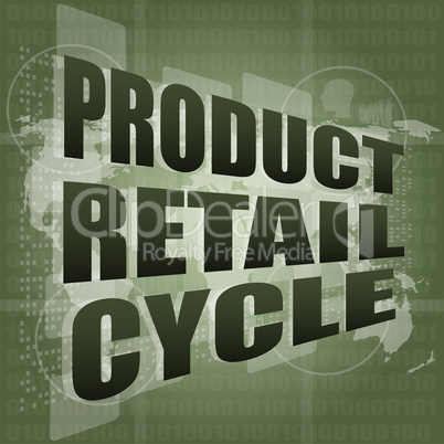 product retail cycle - digital touch screen interface