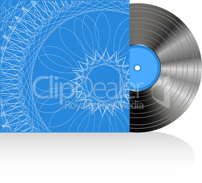 Black vinyl disc with abstract cover