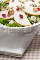 Fresh pears arugula gorgonzola cheese salad