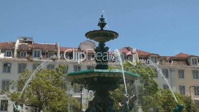 Water fountain Lisbon downtown