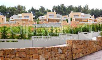 The luxury villas and fences, Halkidiki, Greece