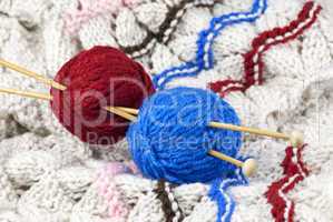 Red and blue threads