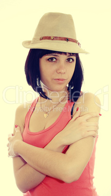 beautiful girl in hat