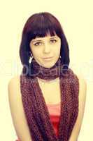 girl with scarf on neck