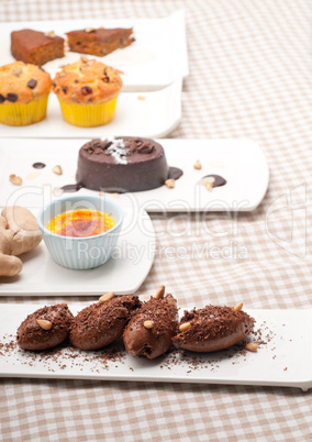 group of various dessert cake