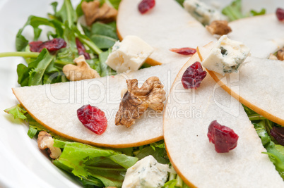 Fresh pears arugula gorgonzola cheese salad