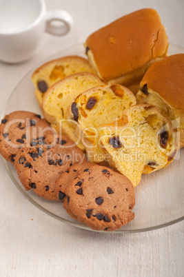 selection of sweet bread and cookies