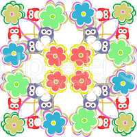 Cute seamless owl background patten for kids