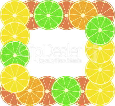 Lemon fruit, lime fruit, orange fruit. colorful citrus fruit background