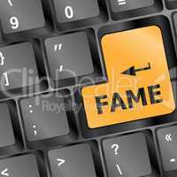 Computer Keyboard with Fame Key