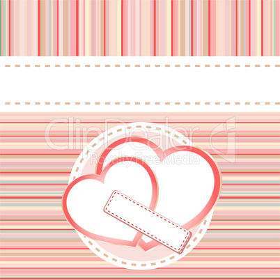 valentine's paper love heart postcard background