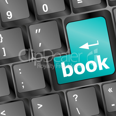 Book button on keyboard - business concept