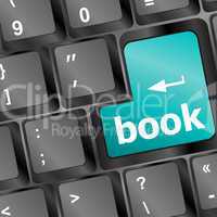 Book button on keyboard - business concept