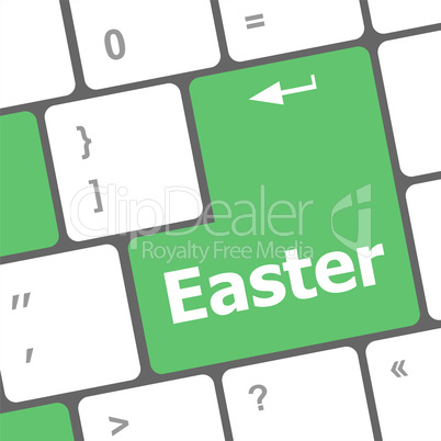 Easter text button on keyboard