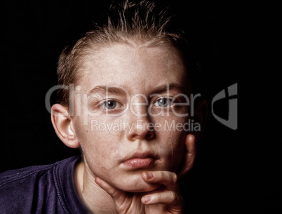 Portrait of an adorable young boy