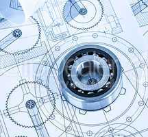 Technical drawings with the bearing