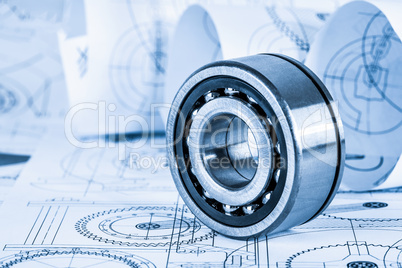Technical drawings with the bearing