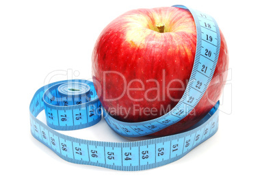 apple with measure tape