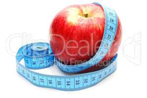 apple with measure tape
