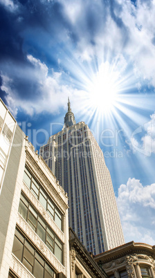new york city, nov 3: the empire state building on november 3, 2