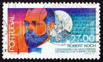 postage stamp portugal 1987 robert koch