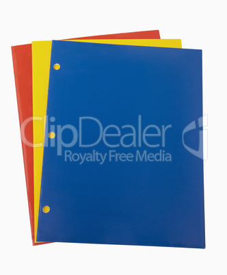 Red Yellow and Blue School Folders