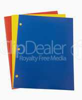 Red Yellow and Blue School Folders