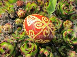 Croatian traditional easter egg in the nature