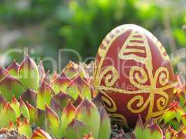 Croatian traditional easter egg in the nature