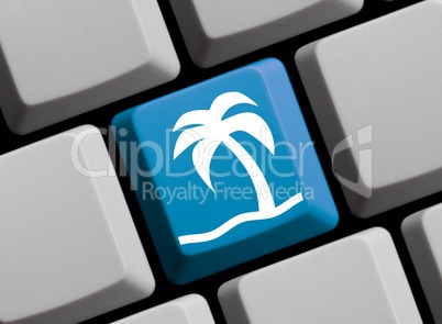 Palme auf Tastatur