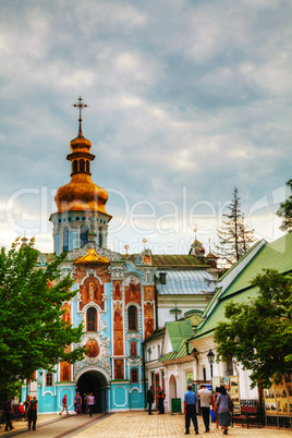 bell tower at kiev pechersk lavra monastery in kiev, ukraine