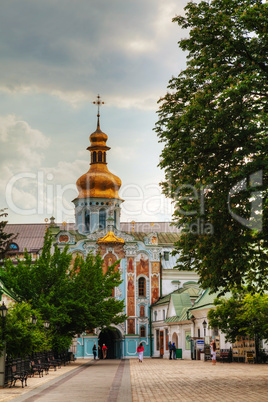 bell tower at kiev pechersk lavra monastery in kiev, ukraine